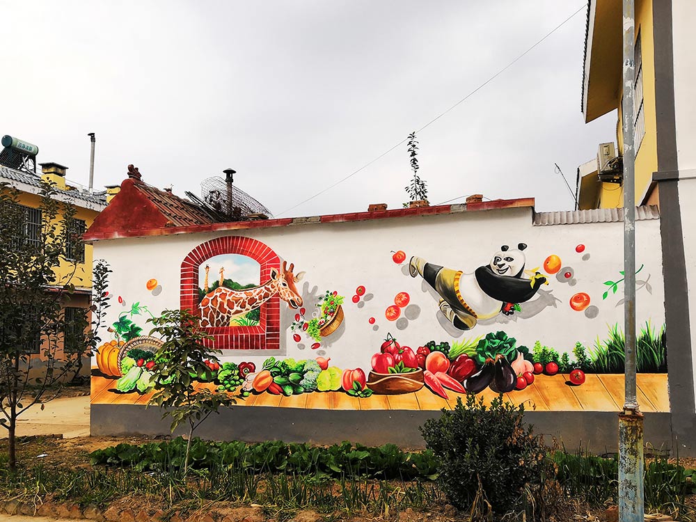 濟(jì)南鄉(xiāng)村振興_墻面彩繪讓鄉(xiāng)村文化與新時(shí)代文明有機(jī)結(jié)合